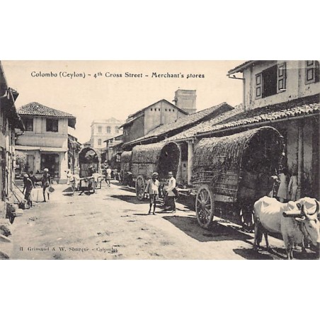 SRI LANKA - COLOMBO - 4th Cross Street, Marchant's Stores - Publ. H. Grimaud & W. Sburque