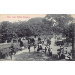 SRI LANKA - COLOMBO - Street Scene, Pettah - Publ. The Colombo Apothecaries Co.