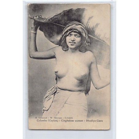 Sri Lanka - Cinghalese woman - Rhodiya Caste - Publ. H. Grimaud - W. Sburque