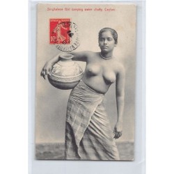 Sri Lanka - Singhalese Girl carrying water chatty - Publ. Plâté & Co. 303