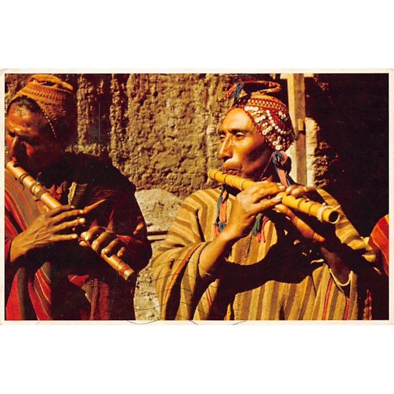 PERU - Dpto. Del Cuzco - Indioas peruanos tocando la quena - Ed. Udo Schack 135
