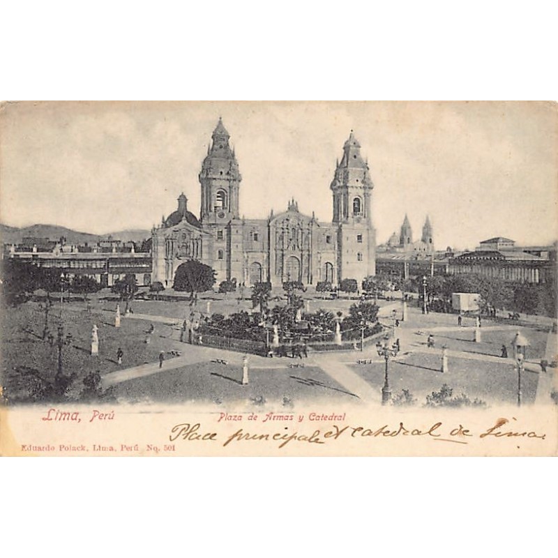 Peru - LIMA - Plaza de Armas y Catedral - Ed. E. Polack 501