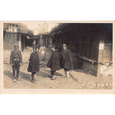 Albania - KORÇË - Street view in the Bazaar - REAL PHOTO Year 1918 - Publ. unknown