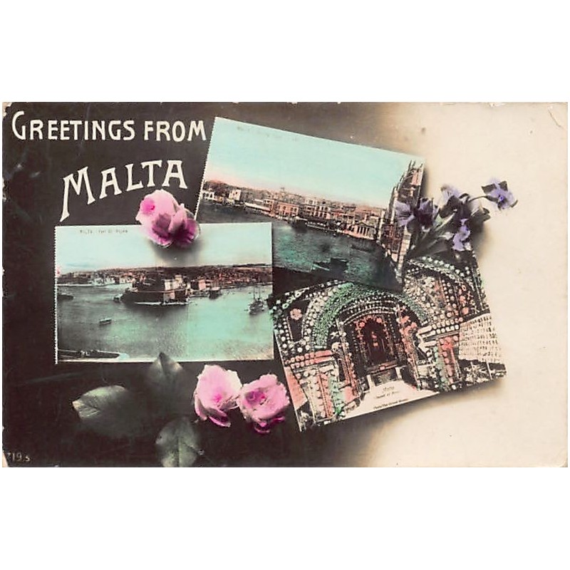 Rare collectable postcards of MALTA. Vintage Postcards of MALTA