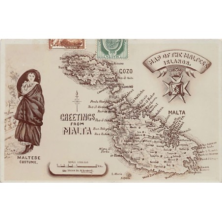 Rare collectable postcards of MALTA. Vintage Postcards of MALTA