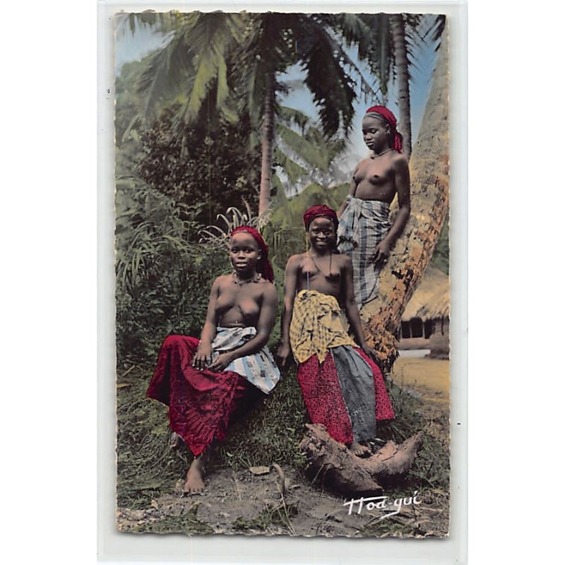 Rare collectable postcards of ETHNIC NUDE. Vintage Postcards of ETHNIC NUDE