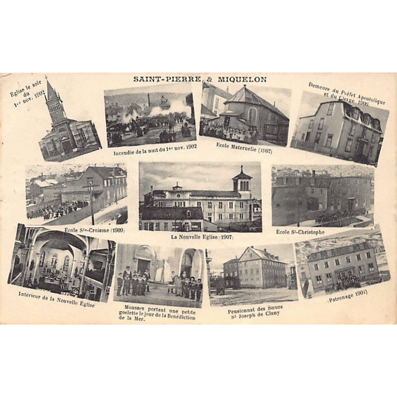 Rare collectable postcards of Saint Pierre & Miquelon. Vintage Postcards of Saint Pierre & Miquelon