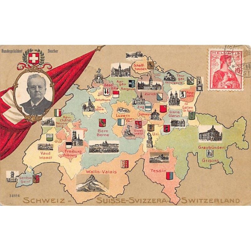 Rare collectable postcards of Switzerland. Vintage Postcards of Switzerland