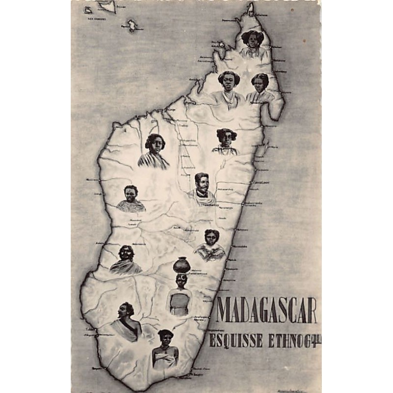 Rare collectable postcards of Madagascar. Vintage Postcards of Madagascar