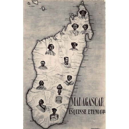 Rare collectable postcards of Madagascar. Vintage Postcards of Madagascar