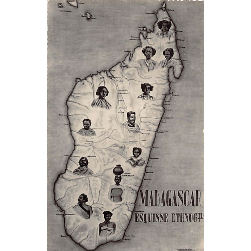 Rare collectable postcards of Madagascar. Vintage Postcards of Madagascar