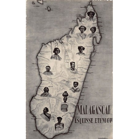 Rare collectable postcards of Madagascar. Vintage Postcards of Madagascar
