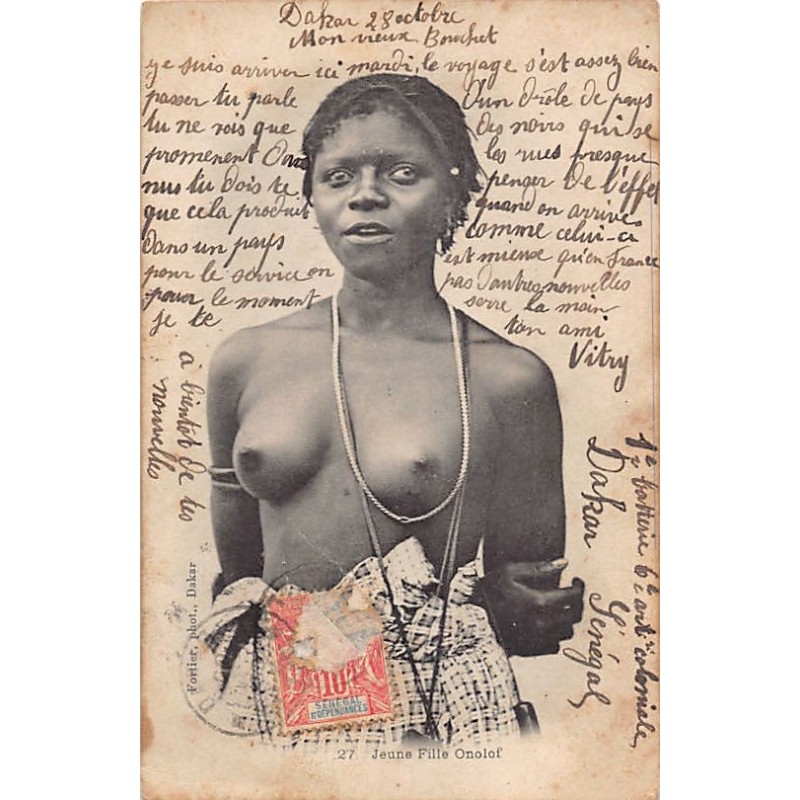 Rare collectable postcards of ETHNIC NUDE. Vintage Postcards of ETHNIC NUDE