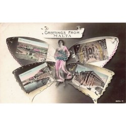 Rare collectable postcards of Malta. Vintage Postcards of Malta