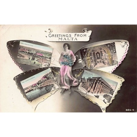 Rare collectable postcards of Malta. Vintage Postcards of Malta