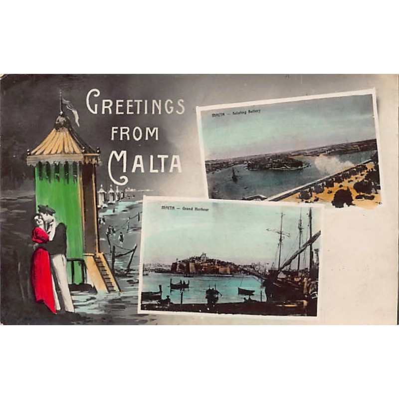 Rare collectable postcards of Malta. Vintage Postcards of Malta