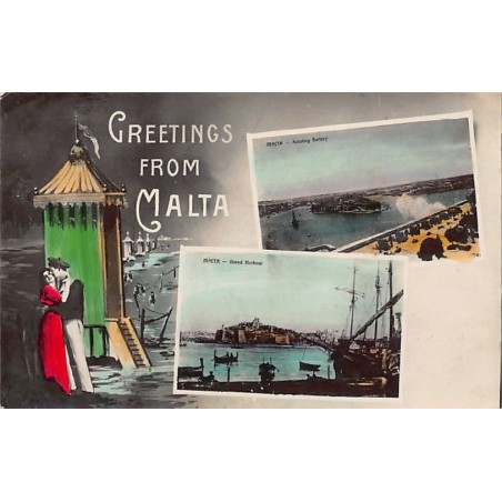 Rare collectable postcards of Malta. Vintage Postcards of Malta