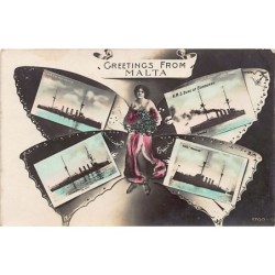 Rare collectable postcards of Malta. Vintage Postcards of Malta