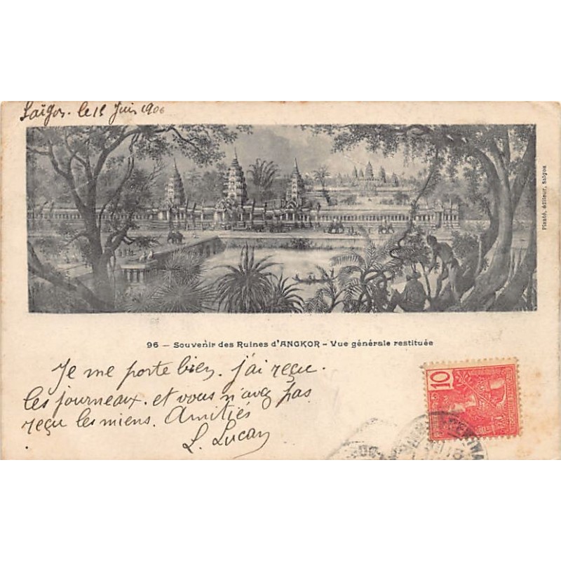 Rare collectable postcards of Cambodia. Vintage Postcards of Cambodia