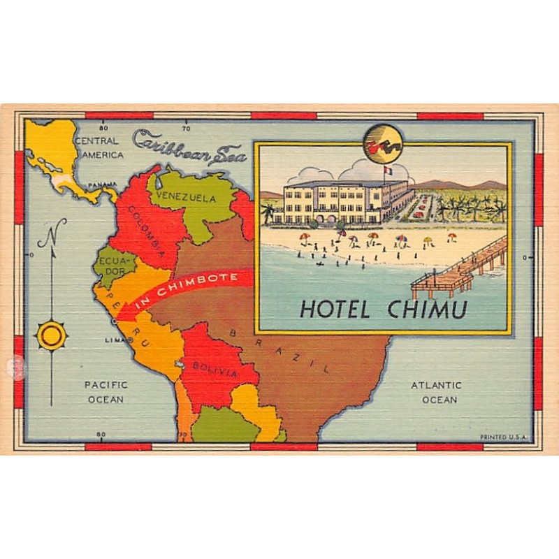 Rare collectable postcards of Peru. Vintage Postcards of Peru