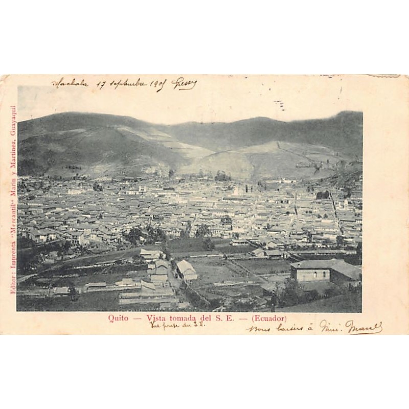 Rare collectable postcards of Ecuador. Vintage Postcards of Ecuador