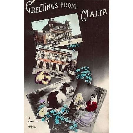 Rare collectable postcards of MALTA. Vintage Postcards of MALTA