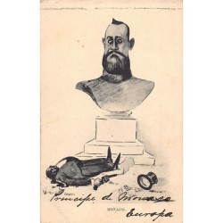 Monaco - Caricature d'Albert Ier, Prince de Monaco - Ed. P.L.