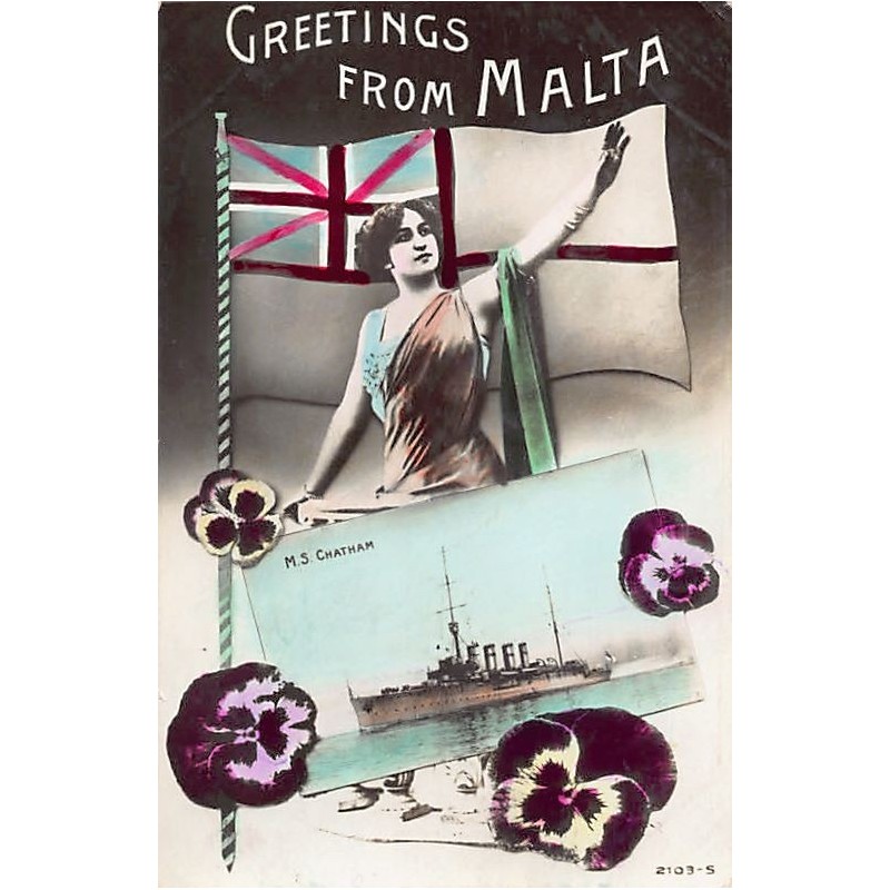Rare collectable postcards of Malta. Vintage Postcards of Malta