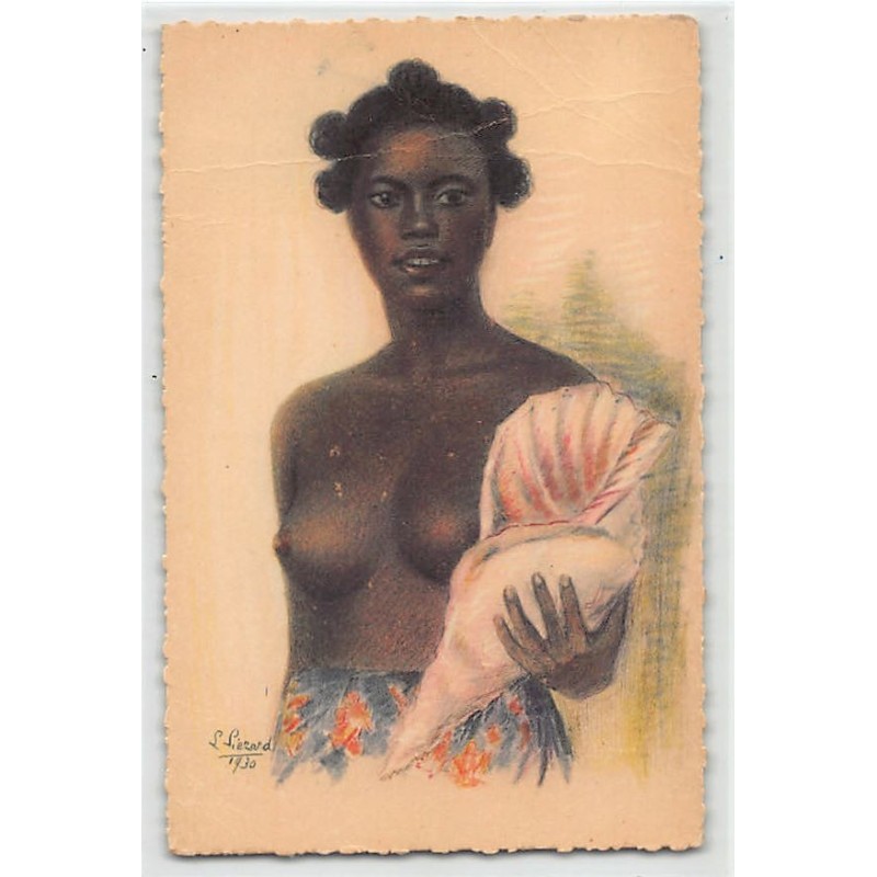 Rare collectable postcards of ETHNIC NUDE. Vintage Postcards of ETHNIC NUDE