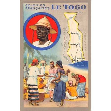 Rare collectable postcards of Togo. Vintage Postcards of Togo