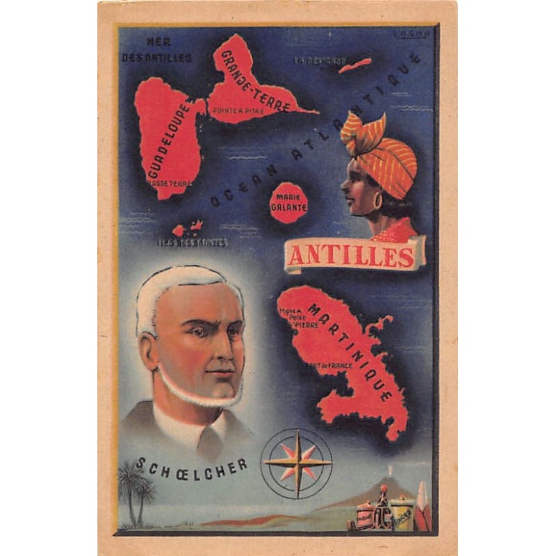 Rare collectable postcards of Martinique. Vintage Postcards of Martinique