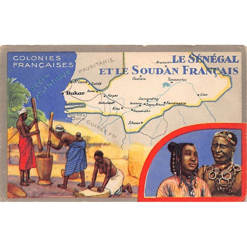 Rare collectable postcards of Senegal. Vintage Postcards of Senegal