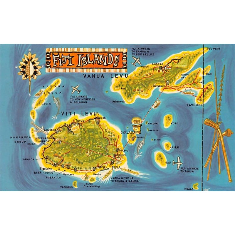 Rare collectable postcards of Fiji. Vintage Postcards of Fiji