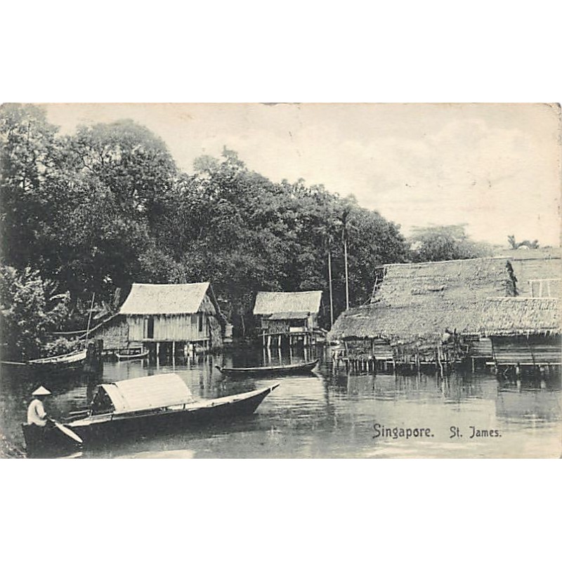 Rare collectable postcards of Singapore. Vintage Postcards of Singapore