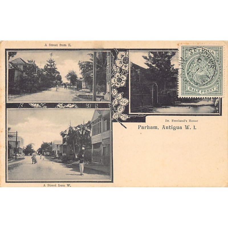 Rare collectable postcards of Antigua. Vintage Postcards of Antigua