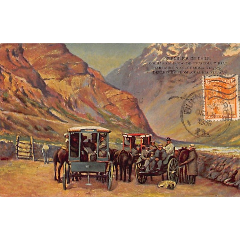 Rare collectable postcards of Chile. Vintage Postcards of Chile