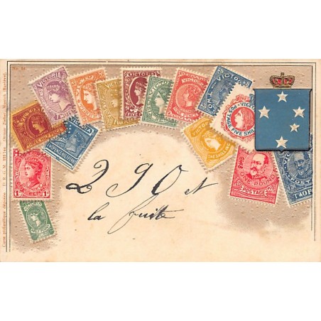 Australia - VICTORIA - Stamps of Victoria - Philatelic Postcard - Publ. Ottmar Zieher