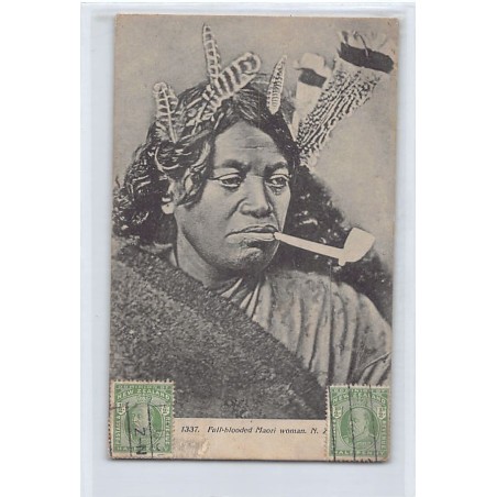 New Zealand - Full-blooded Maori Woman - See scans for condition - Publ. Muir & Moodie 1337
