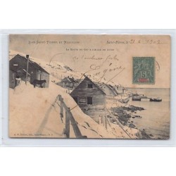 SAINT PIERRE & MIQUELON - La route du Cap à l'Aigle en hiver - CARTE DÉCOLLÉE - Ed. A.M. Bréhier 9