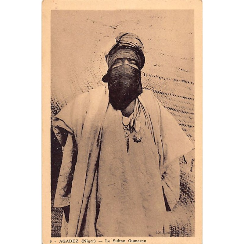 Niger - AGADEZ - Sultan Oumaran (Umaru Agg-Ibrahim) - Ed. Lauroy 9. Niger - AGADEZ - Sultan Umaru Agg-Ibrahim - Publ. Lauroy 9.