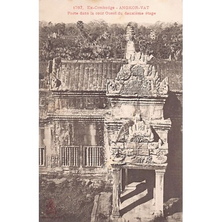 Cambodia - ANGKOR VAT - Door in the West Court - Publ. P C Paris 1767