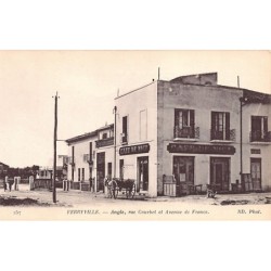 Tunisie - FERRYVILLE - Angle, rue Courbet et avenue de France - Café de Nice - Ed. ND Phot. 257