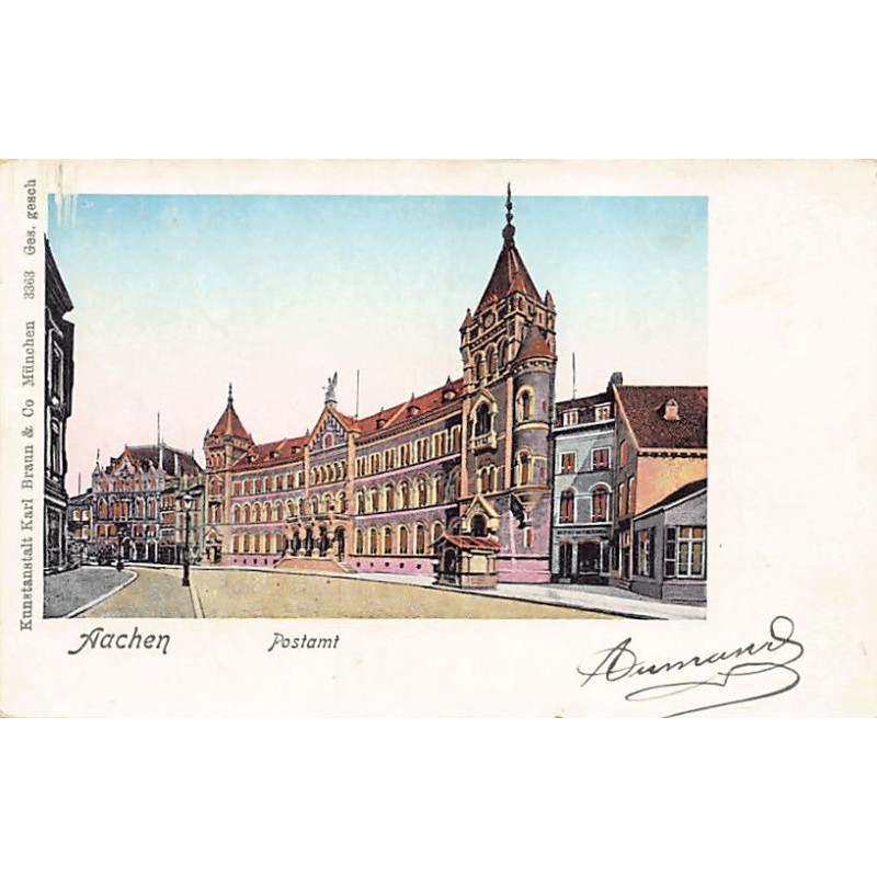 Deutschland - Aachen (NW) Postamt Verlag Kunstanstalt Karl Braun und Co München