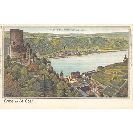 Deutschland - Sankt Goar (RP) Gruß aus St. Goar, St. Goarhausen u. d. Katz Verlag J. Wilbert St. Goar
