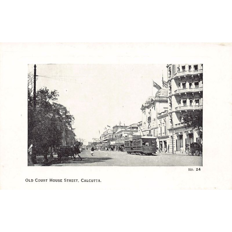 India - KOLKATA Calcutta - Streetcar in Old Court House Street