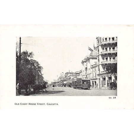 India - KOLKATA Calcutta - Streetcar in Old Court House Street