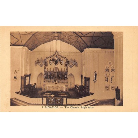 Samoa - MOAMOA - The church - High altar - Publ. unknown 9