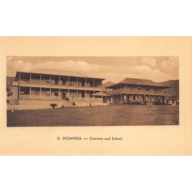Samoa - MOAMOA - Convent and school - Publ. unknown 12