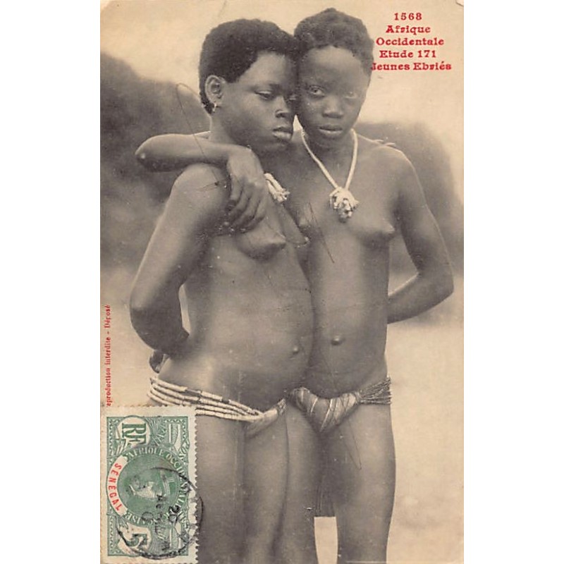 Rare collectable postcards of ETHNIC NUDE. Vintage Postcards of ETHNIC NUDE
