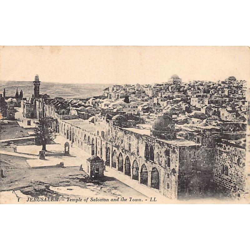 Israel - JERUSALEM - Solomon's temple and the city - Publ. Levy LL 1